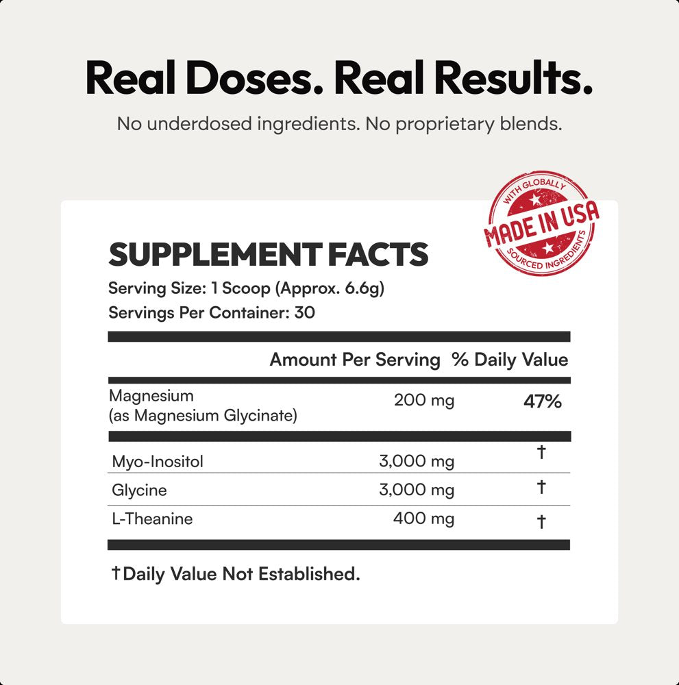 Supplement facts panel